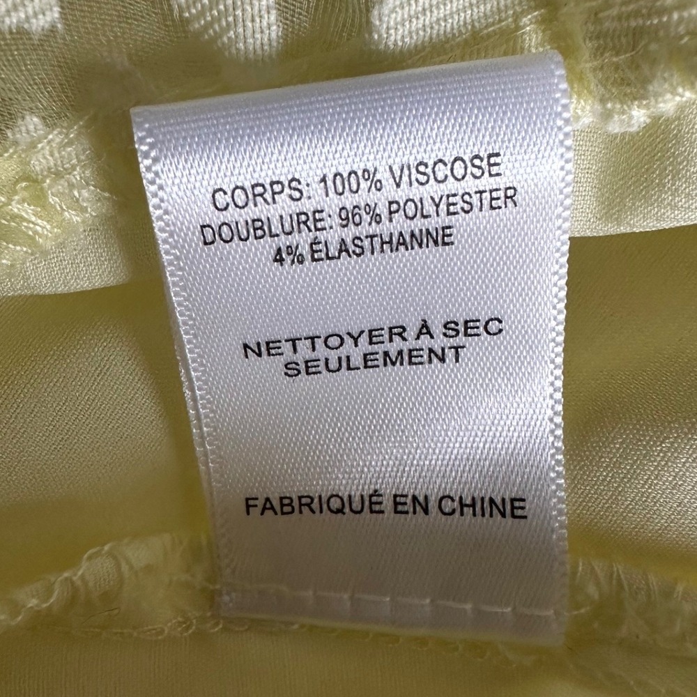ASTR the Label Emmi Yellow Mesh Floral Tiered Midi Dress Size S - Picture 10 of 10